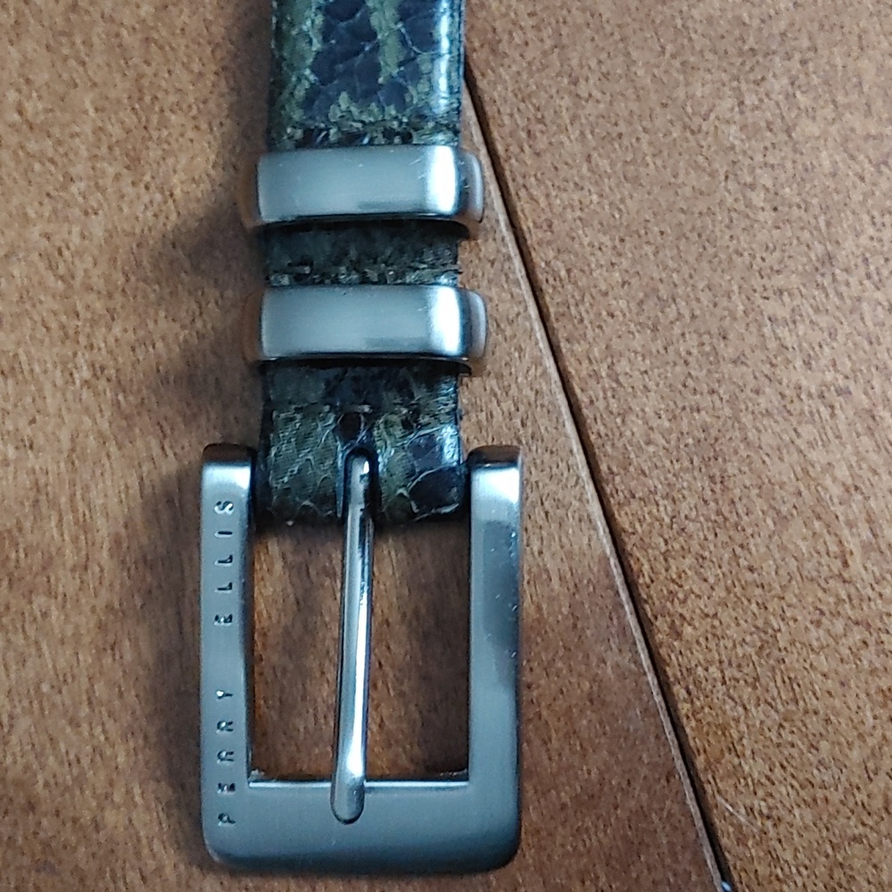 Vintage Perry Ellis Snakeskin Belt M - Picture 5 of 10
